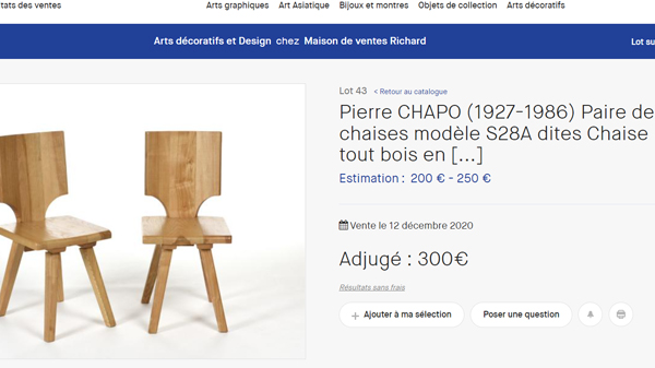 chaise s28a estimation